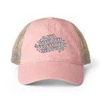 'not bossy just aggressively helpful' Women's Washed Mesh-Back Cap