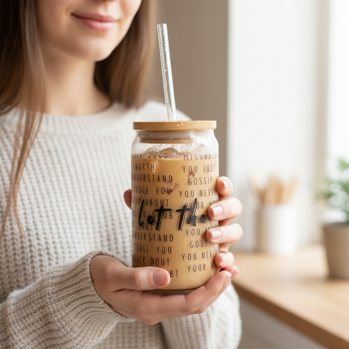 'Let Them' Motivational Bamboo Lid Tumbler