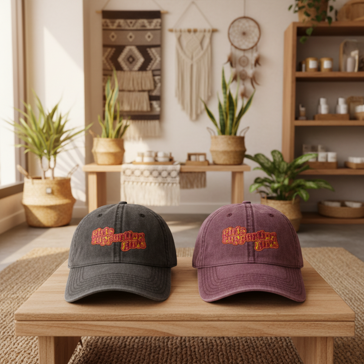 Vintage girls supporting girls — Retro embroidered Hat