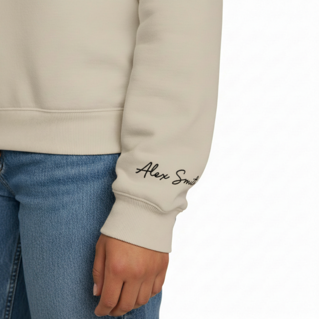'i wear my heart on my sleeve' customizable  Crewneck Sweatshirt