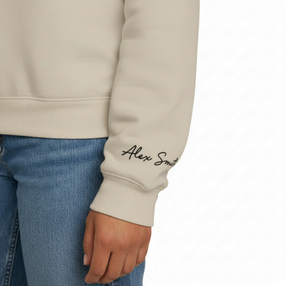 'i wear my heart on my sleeve' customizable  Crewneck Sweatshirt