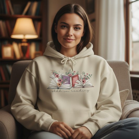 'shh im reading' Hoodie