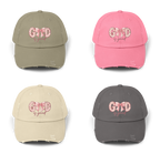 GOD Is Good Distressed Baseball Cap —  Embroidered Hat