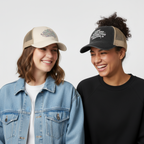'not bossy just aggressively helpful' Women's Washed Mesh-Back Cap